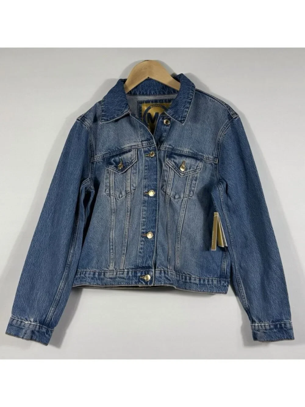 NEW MICHAEL Michael Kors Women's M Cropped Denim Jacket NWT $155